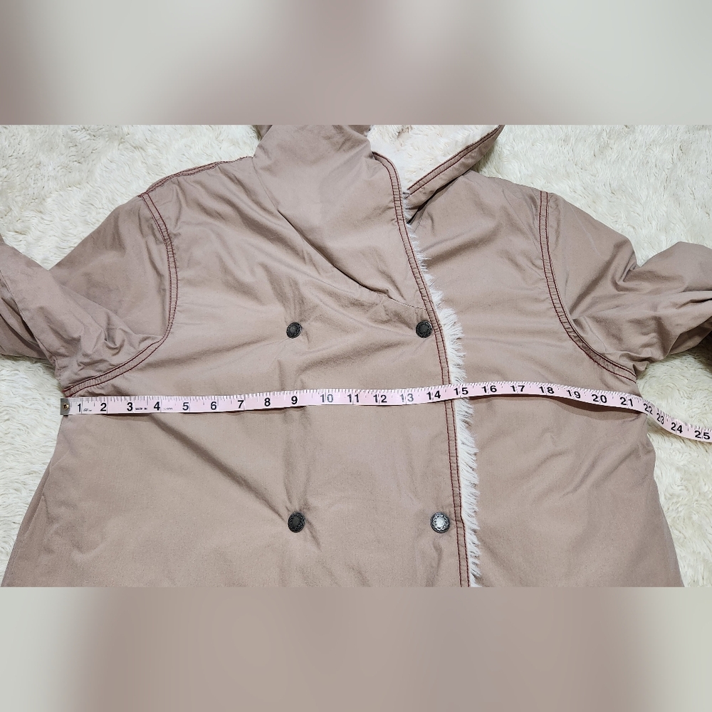 FREE PEOPLE Open Range Jacket Dusty Rose Taupe Sz Small Good Condition With FLAW - Picture 6 of 14